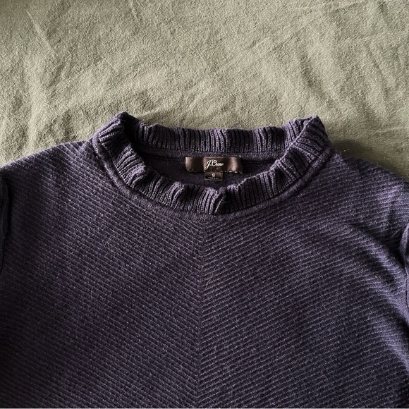 J. Crew ruffle ribbed sweater - Picture 5 of 5